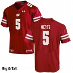 Men's Wisconsin Badgers NCAA #5 Graham Mertz Red Authentic Under Armour Big & Tall Stitched College Football Jersey ZC31N05HU